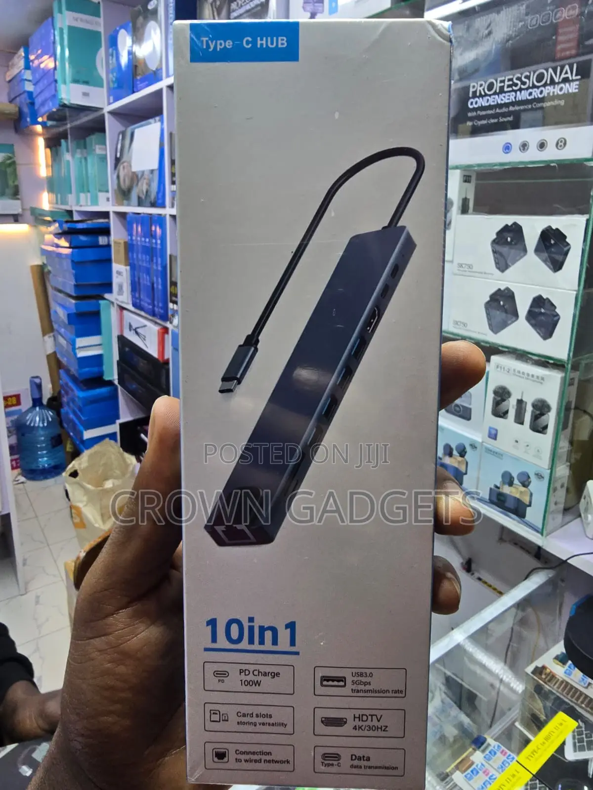 10-in-1 USB-C Laptop Hub With HDMI LAN USB PD Port