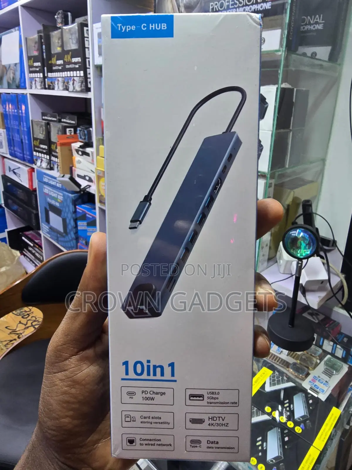 10-in-1 USB-C Laptop Hub With HDMI LAN USB PD Port