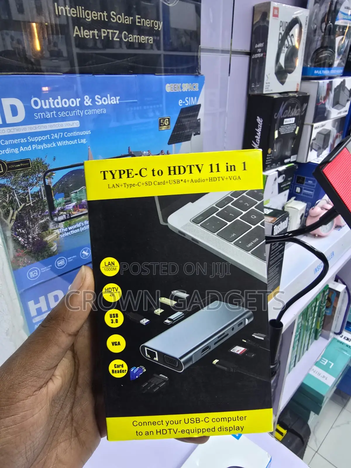 11-in-1 USB-C Hub Multiport Adapter With HDMI VGA LAN