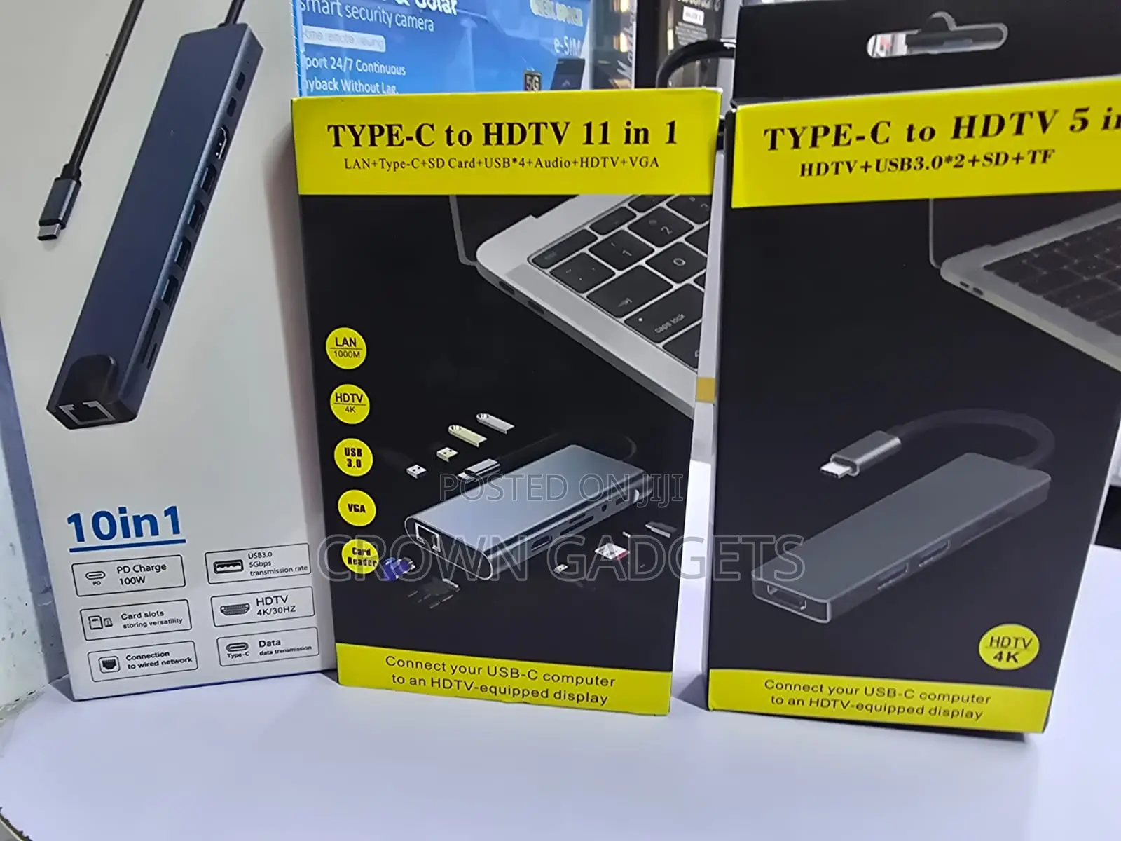 USB-C 11-in-1 Adapter for Laptop With VGA RJ45 USB 3.0