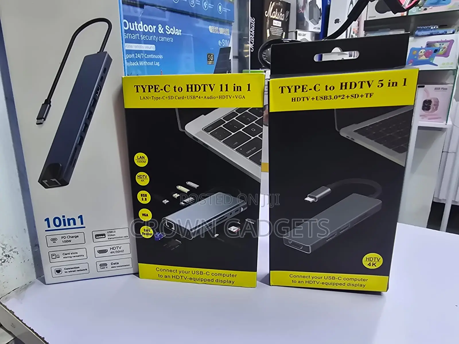 USB-C 11-in-1 Adapter for Laptop With VGA RJ45 USB 3.0