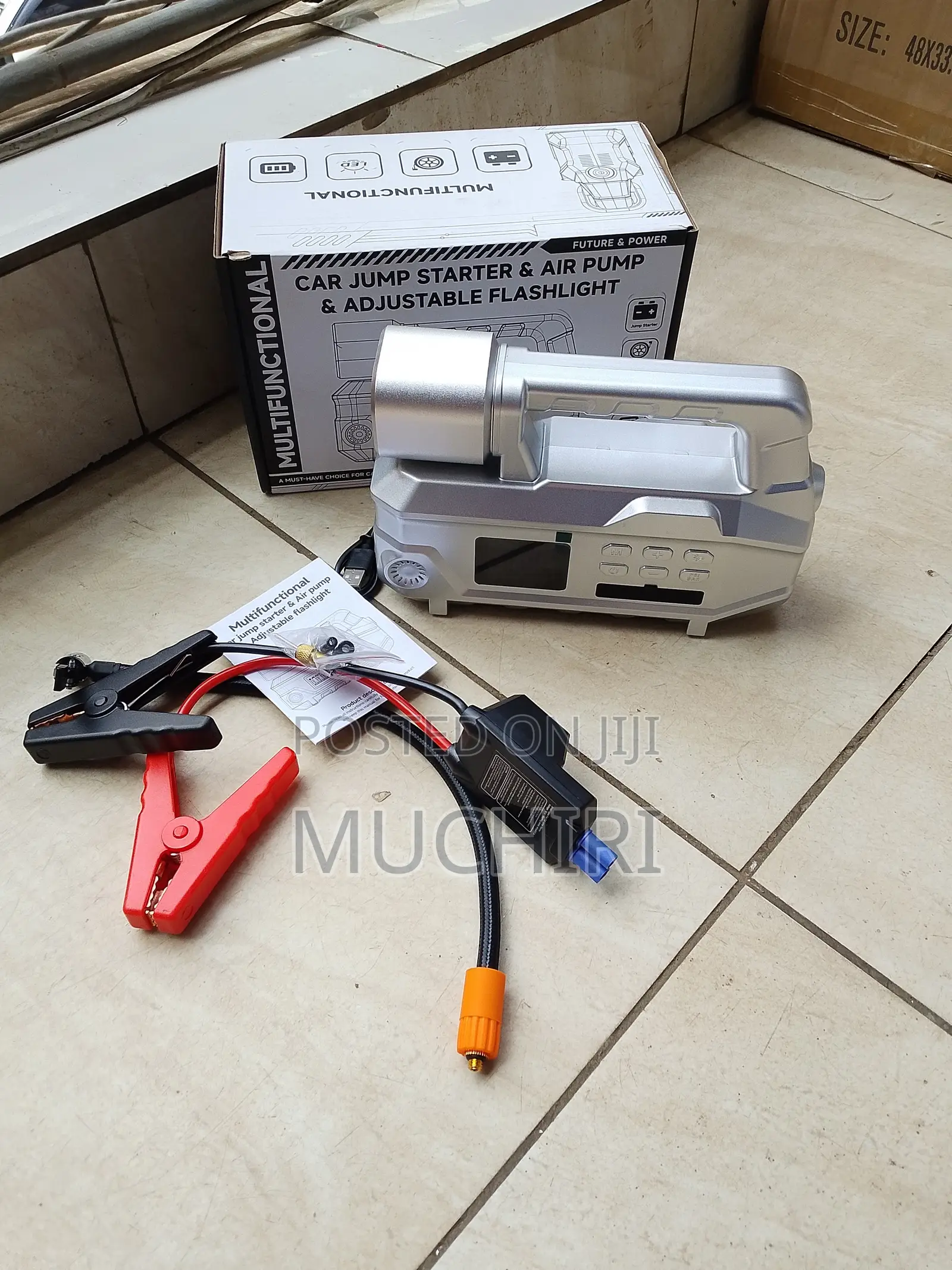 Portable High Power Car Jump Starter With Digital Tire Inflator
