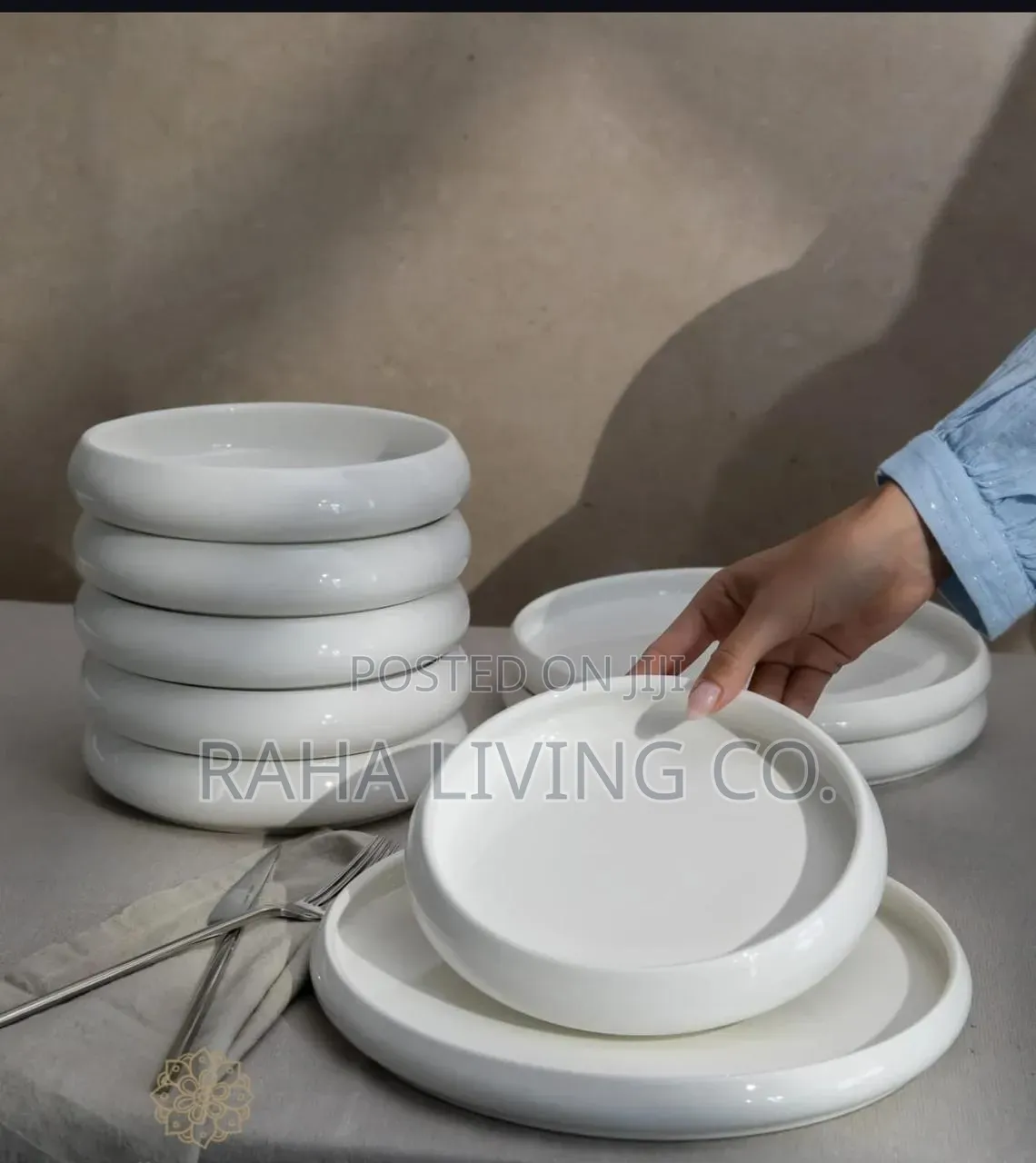 24pc White Ceramic Dinner Set | Elegant Tableware