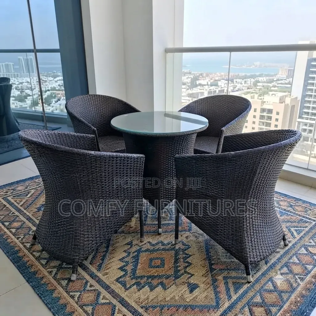 Fully Waved Rattan Patio Set