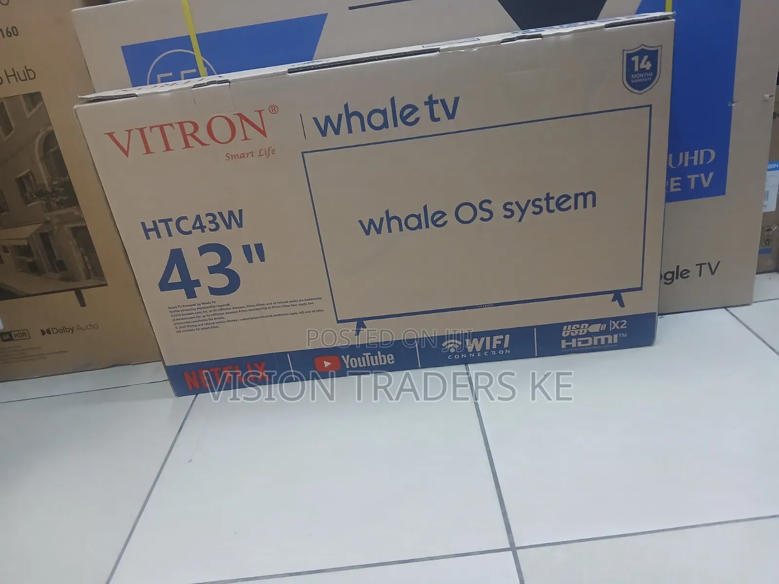 Vitron HTC43W Smart Whale OS System Frameless Vitron 43 Inches TV