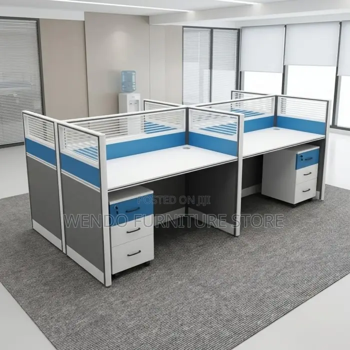 Office Workstation : Modern 4-Way Office Workstation,