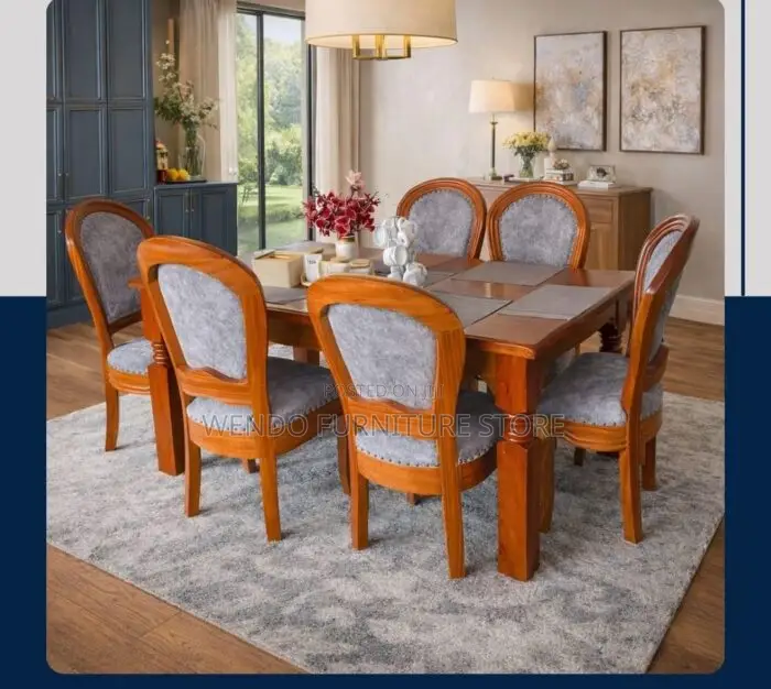 Dining Set : Mahogany 6-Seater Dining Set