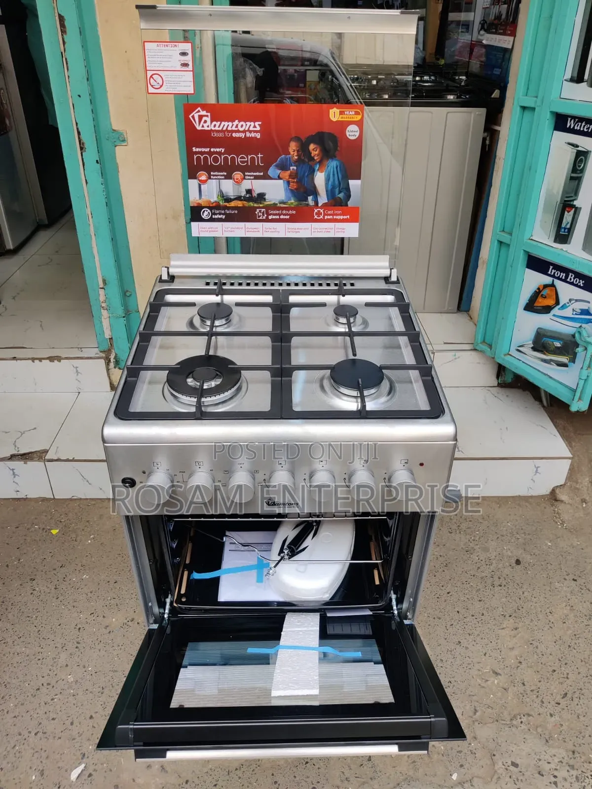 Ramtons Standing Cooker RC397 60X60CM Full Gas Electric Oven
