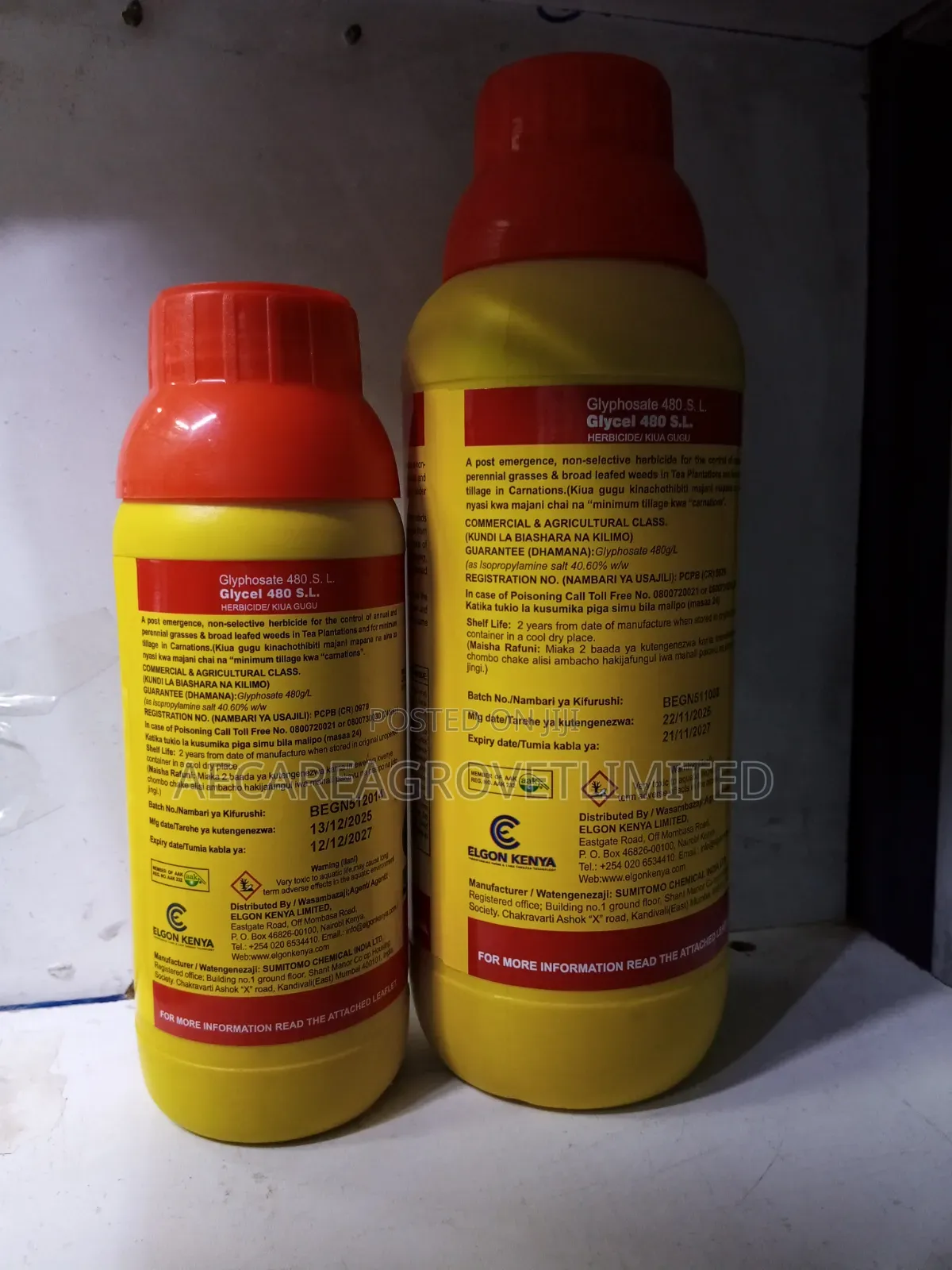 Glycel Herbicide 480 Sl 500ml, 1litre Non-Selective