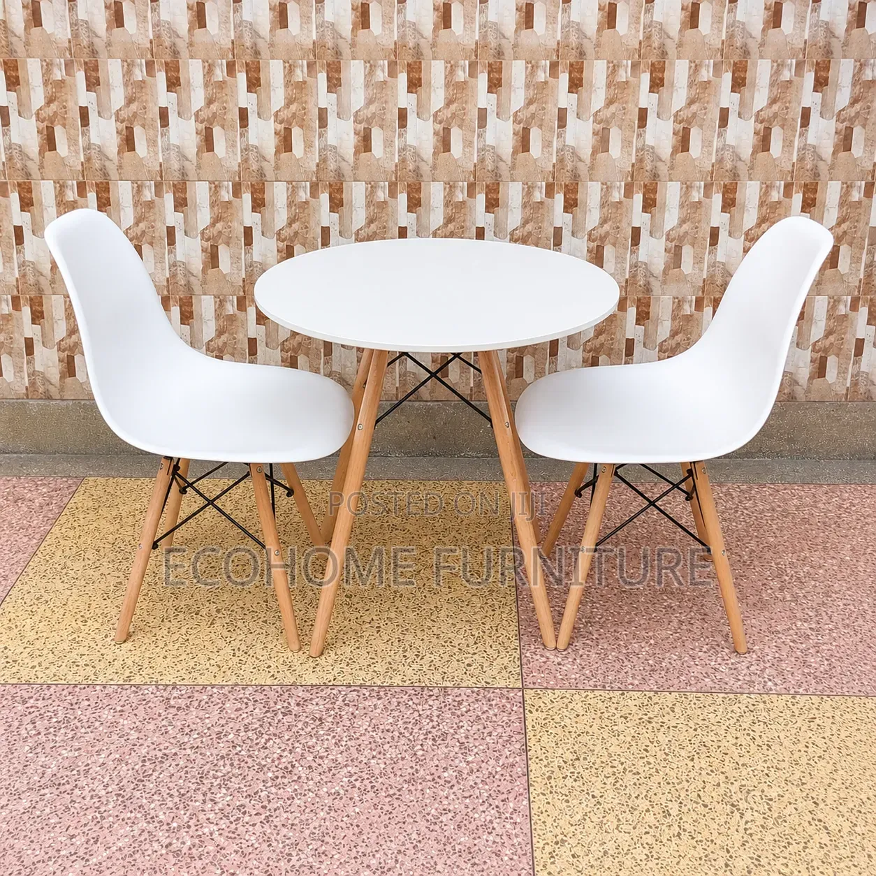 Modern 2-Seater Dining Table Set | Eames Dining Chairs | Kitchen