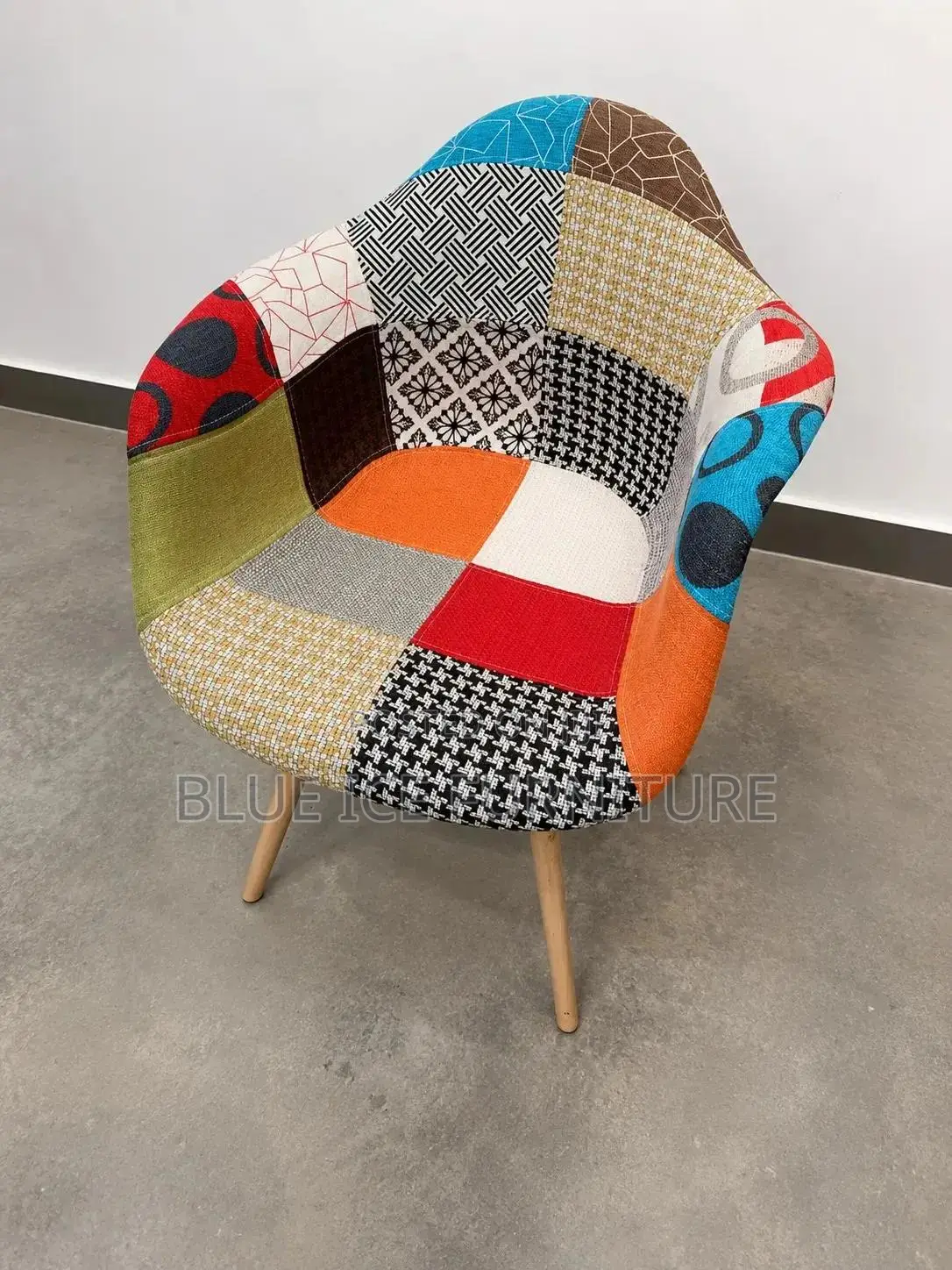 Patchwork Accent Lounge Chair - Eames