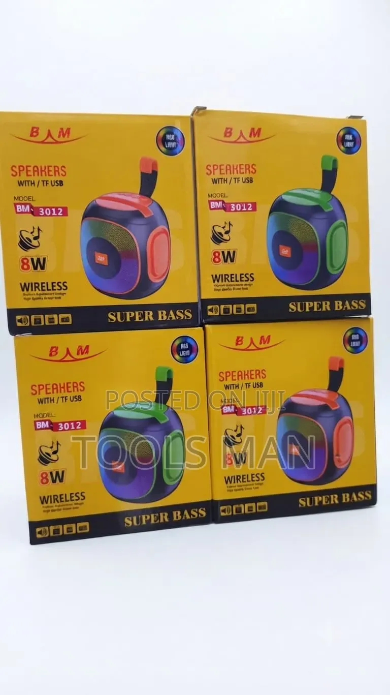 BAM BM-3012 Wireless Portable Speaker With RGB Light - Super Bass.