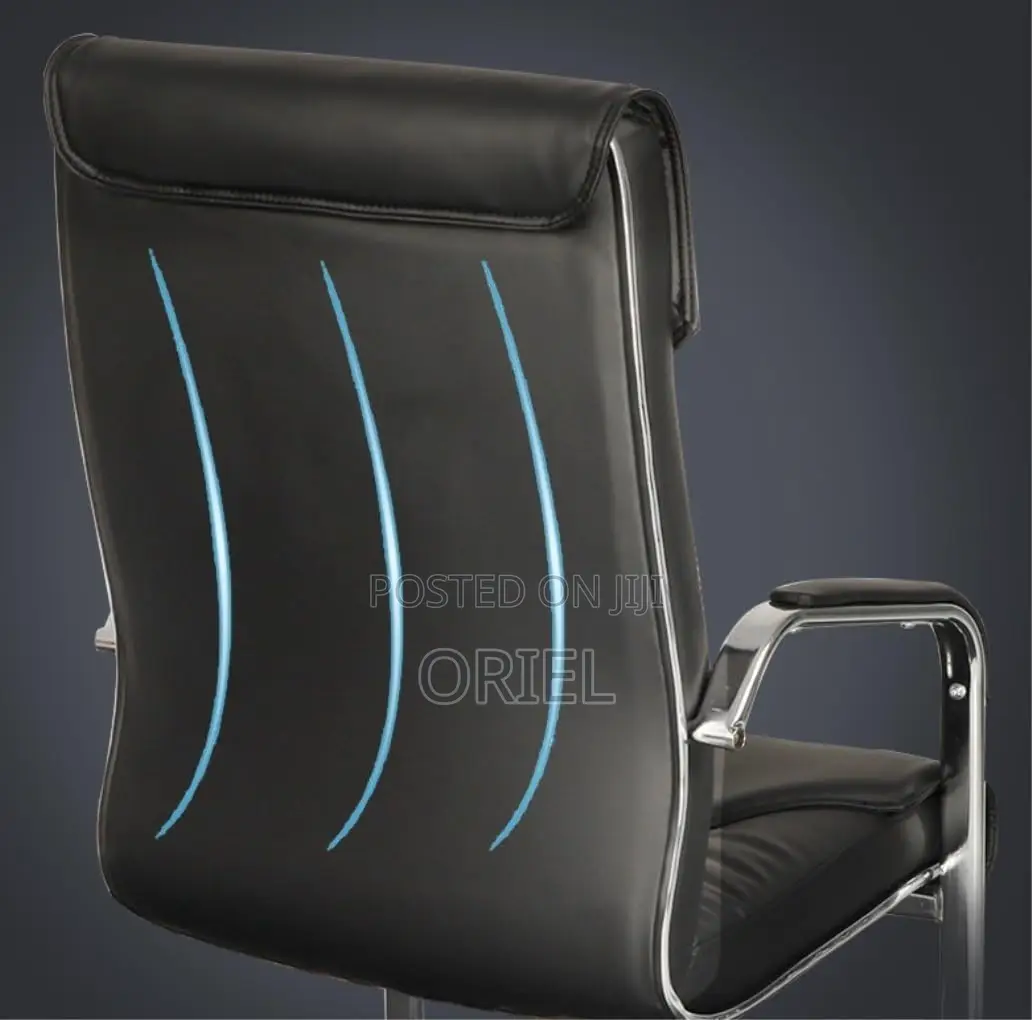 Office Chair : Sturdy Frame Executive Leather Visitor Office Chair
