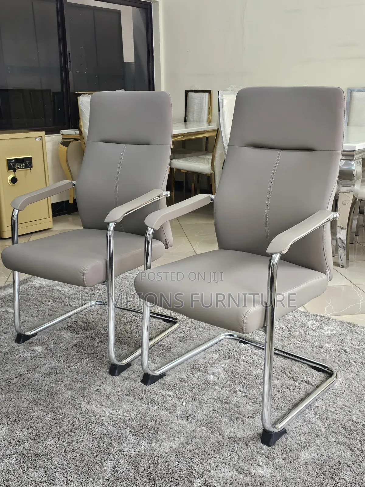 Beige Cantilever Executive Office Chair