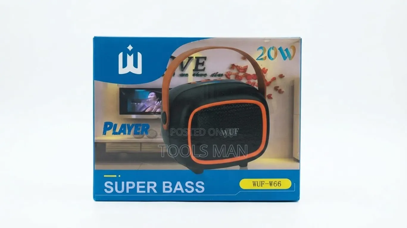 WUF W-66 20W Super Bass Portable Bluetooth Wireless Speaker.
