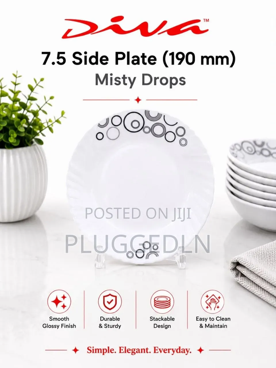 Glass Plate 7.5 Inch 
6sets (36pcs) Per Box