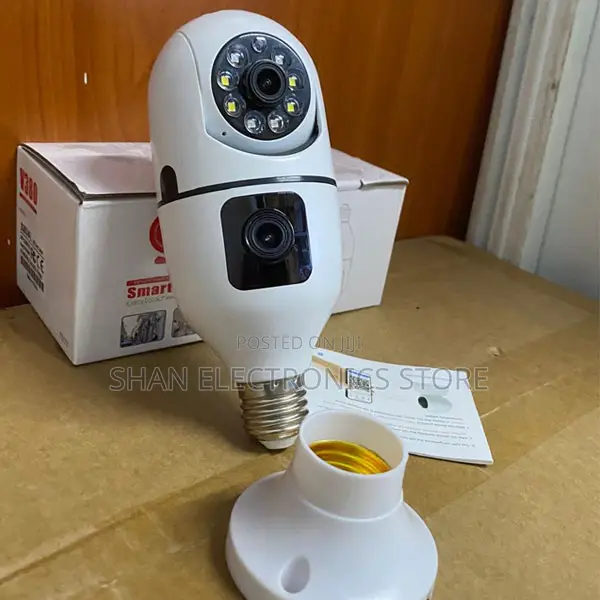 Infrared/Led E27 Bulb 360° Dual Lens WiFi Bulb Camera PTZ Security Cam