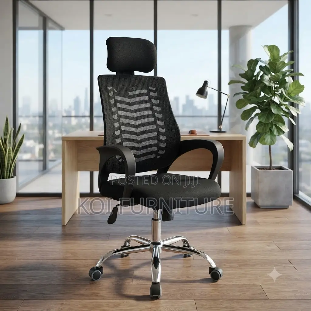 Office Chairs; High Back Headrest Mesh Office Chair