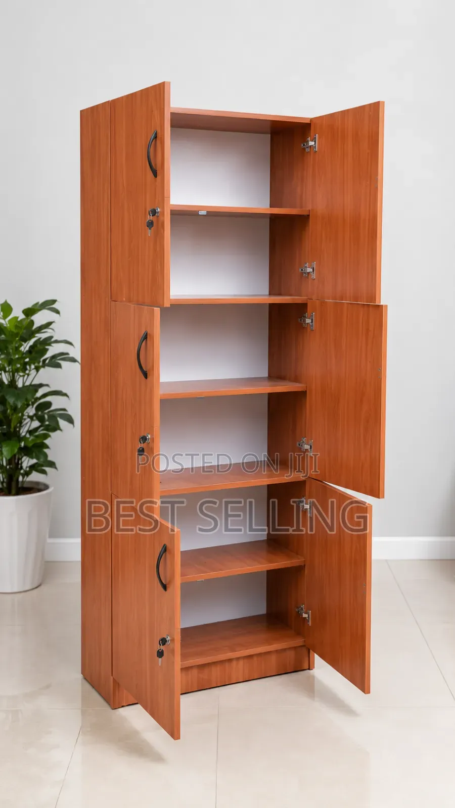 Classic Modern 3 Door Office Cabinet Wooden