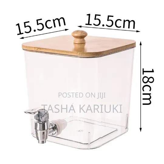 *Acrylic Laundry Detergent Dispenser With Bamboo Lid