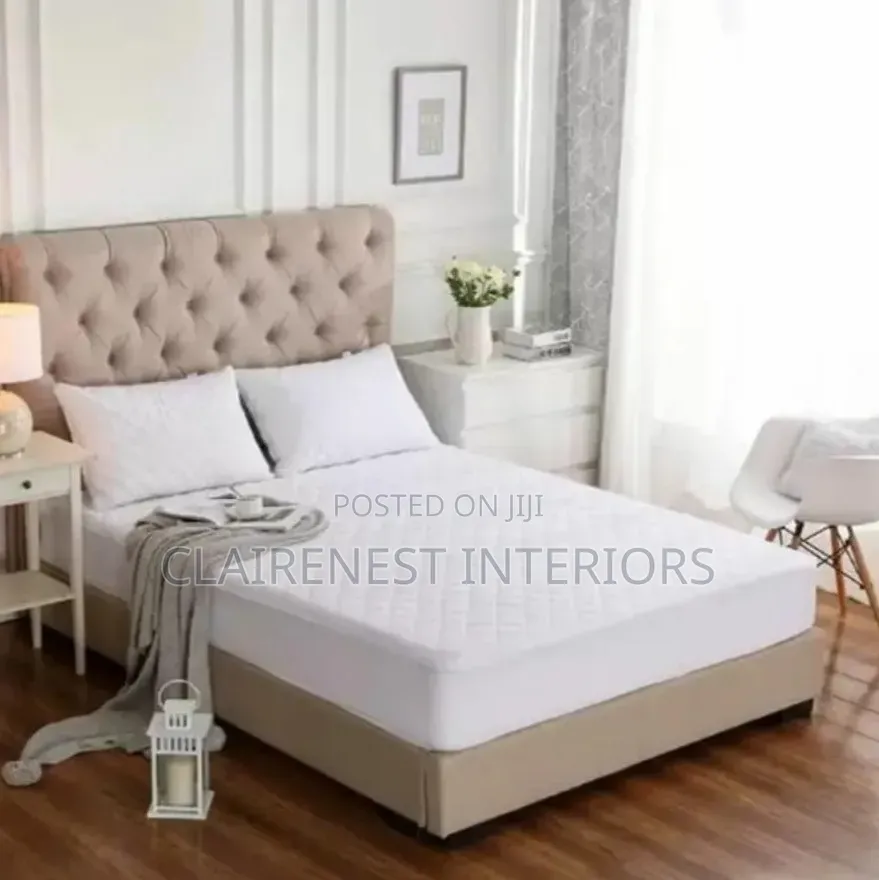 6 by 6 Milk White, Washable Waterproof Mattress Protectors