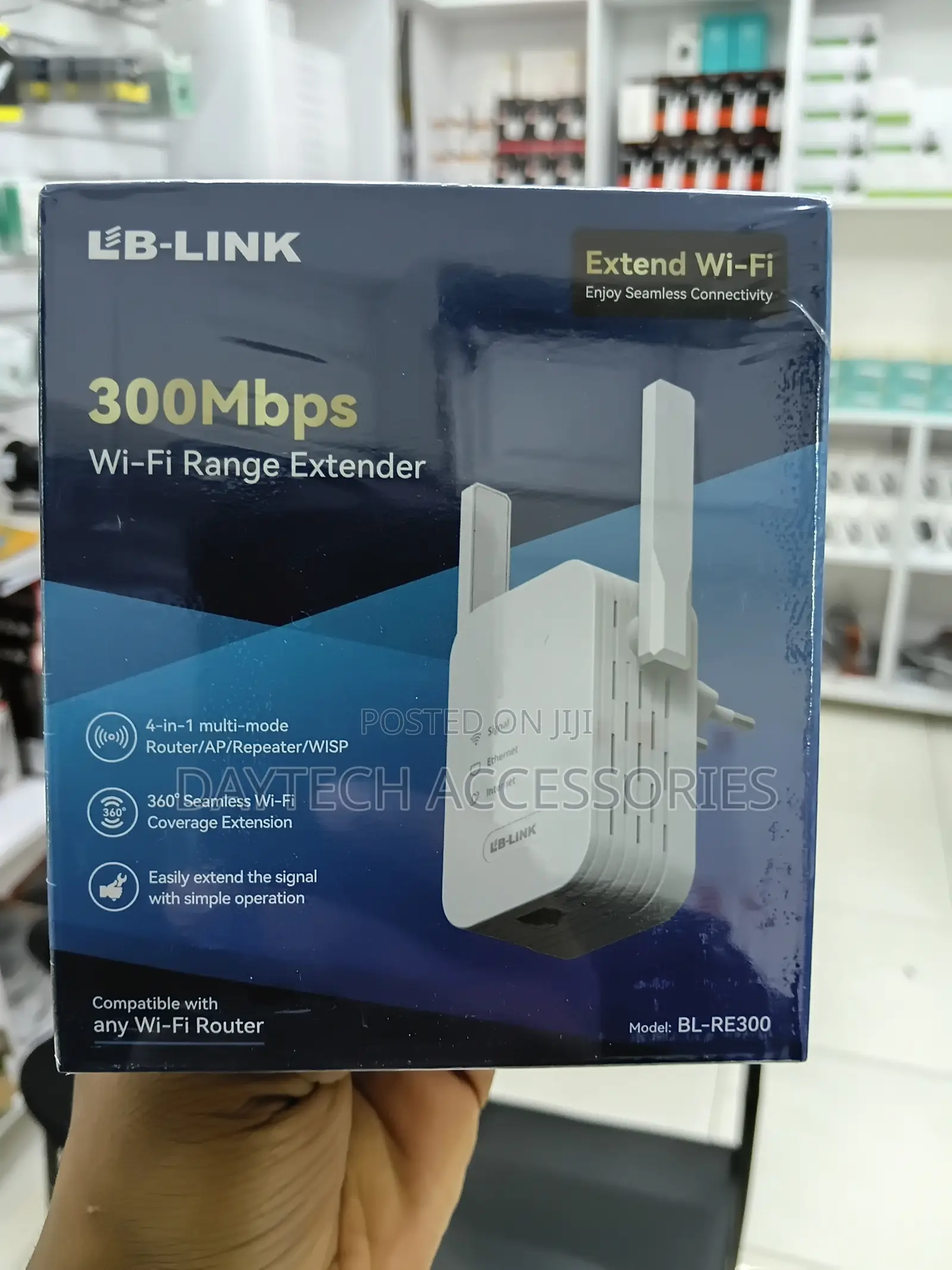 This Is an LB-LINK 300Mbps Wi-Fi Range Extender Model BL-RE300.