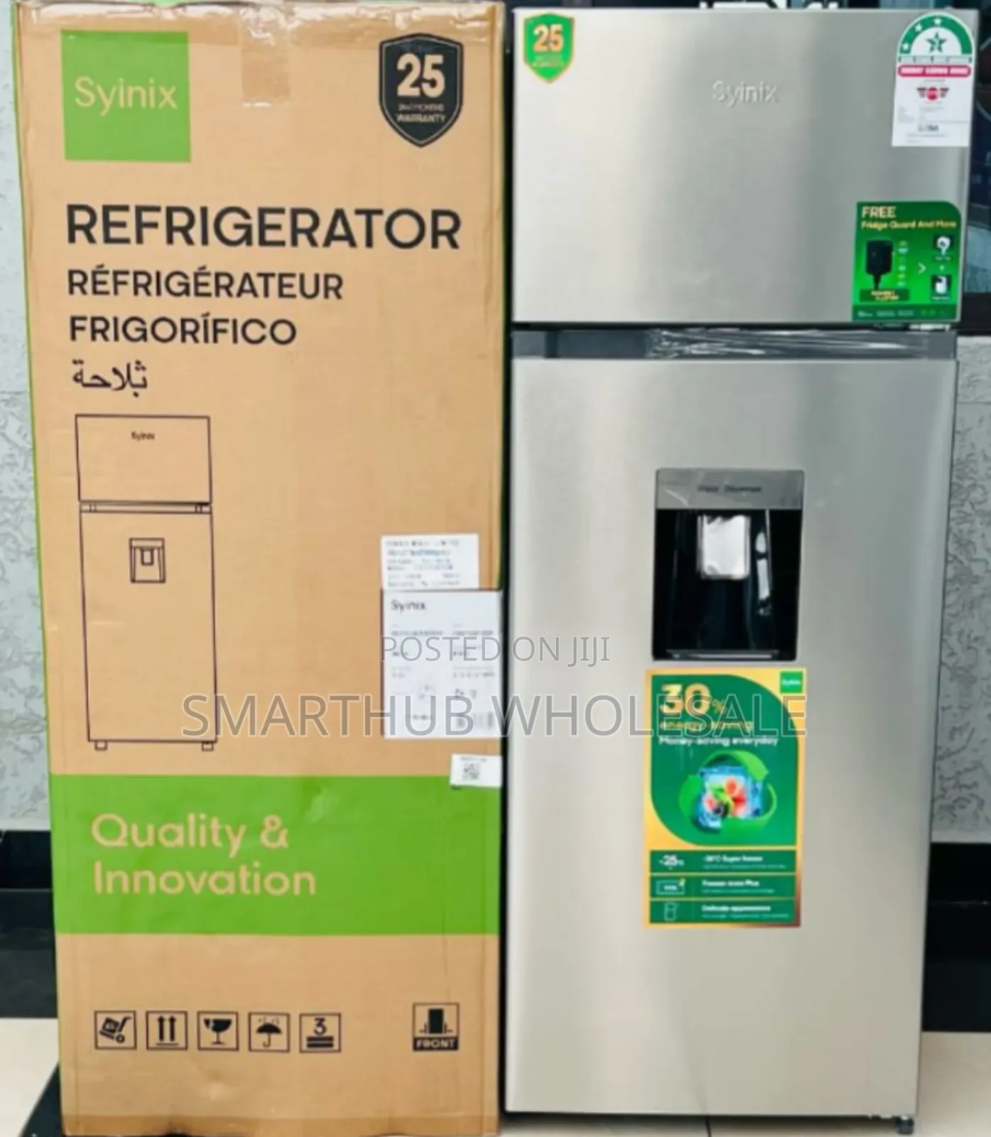 Syinix 210 LTRS Double Door Fridge With Water Dispenser