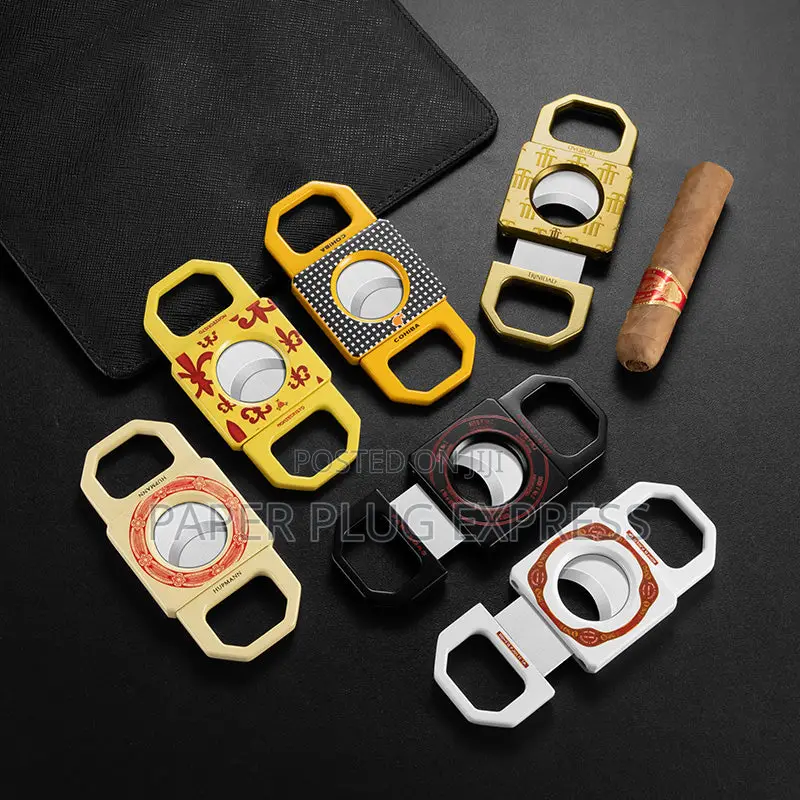 Round Double-Edged Stainless Steel Alloy Cigars Cutter