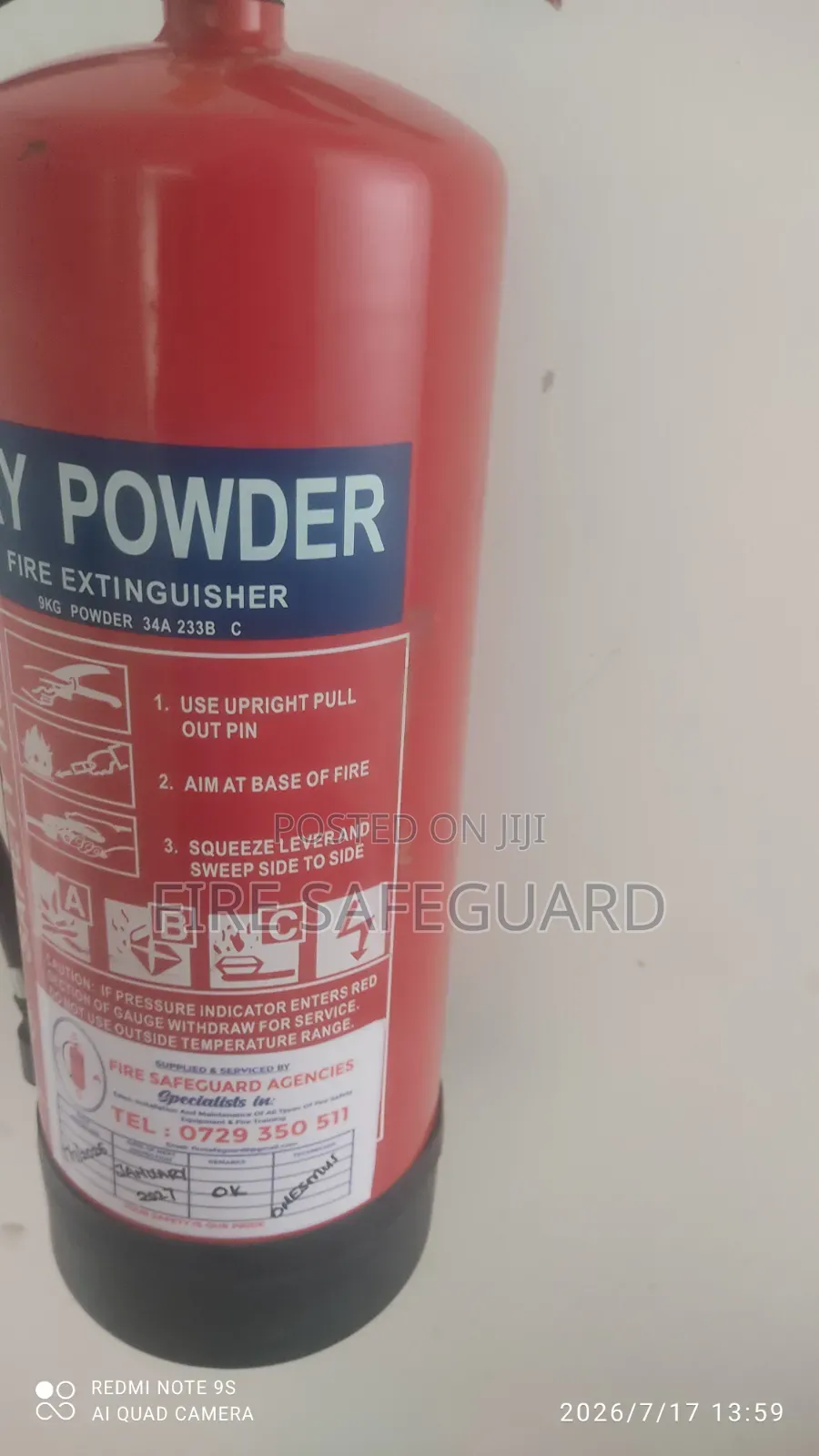 9Kg Dry Powder Fire Extinguisher