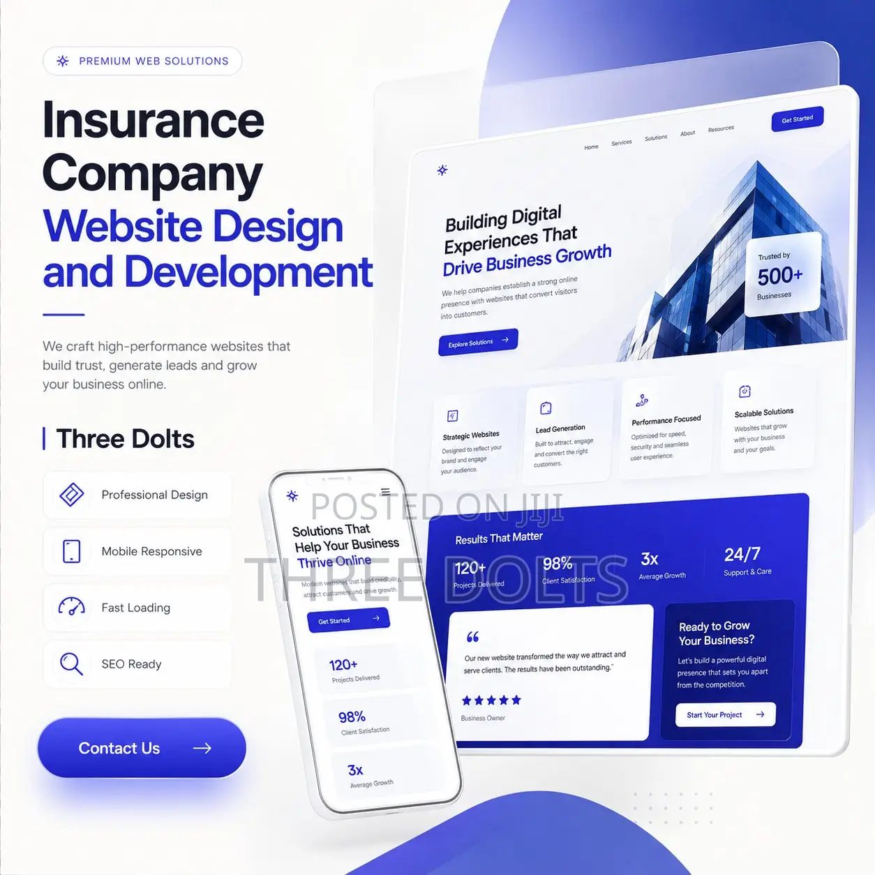 Insurance Company Website Design and Development