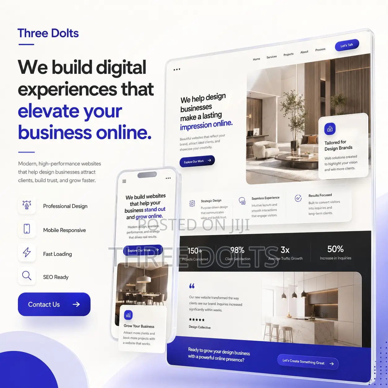 Interior Design Website Development for Design Studios