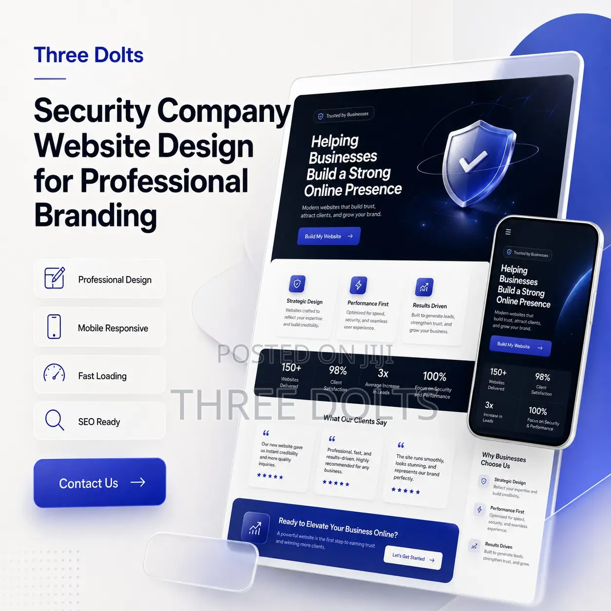 Security Company Website Design for Professional Branding