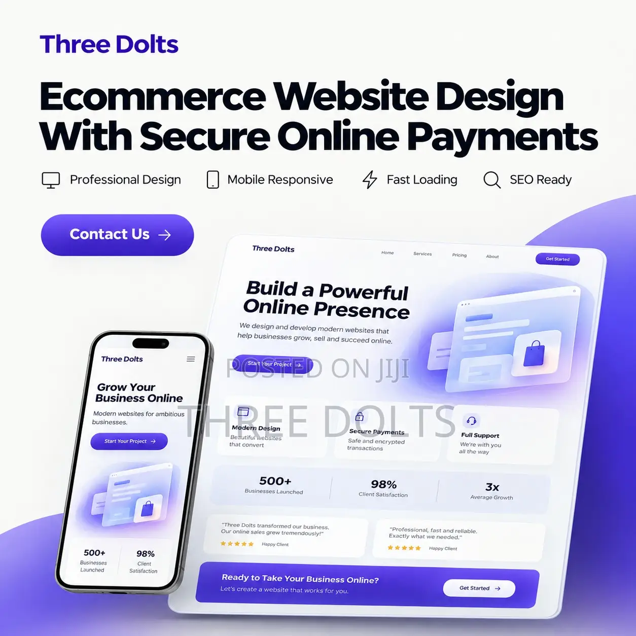 Ecommerce Website Design With Secure Online Payments