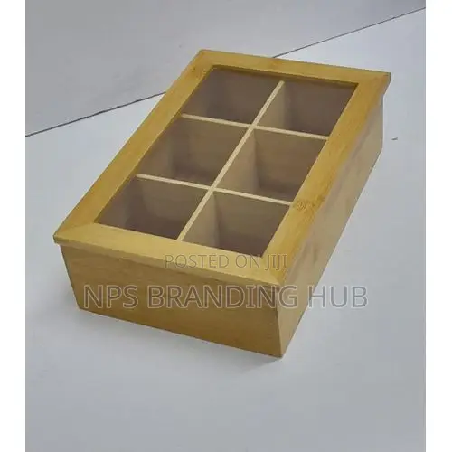6 Compartment Tea Bag Organizers With Clear Cover on Top(bmk