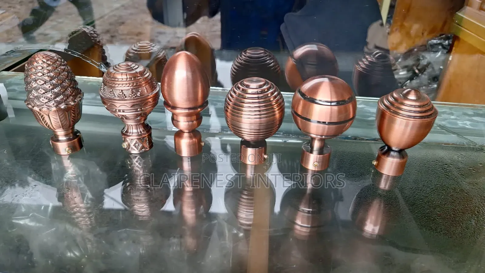 Brown, Different Designs, Powder Coated Rod Flowers