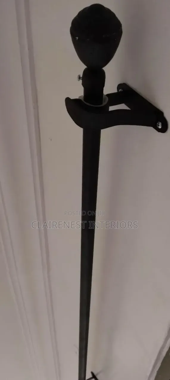 Black sIngle Rod for Window Curtains