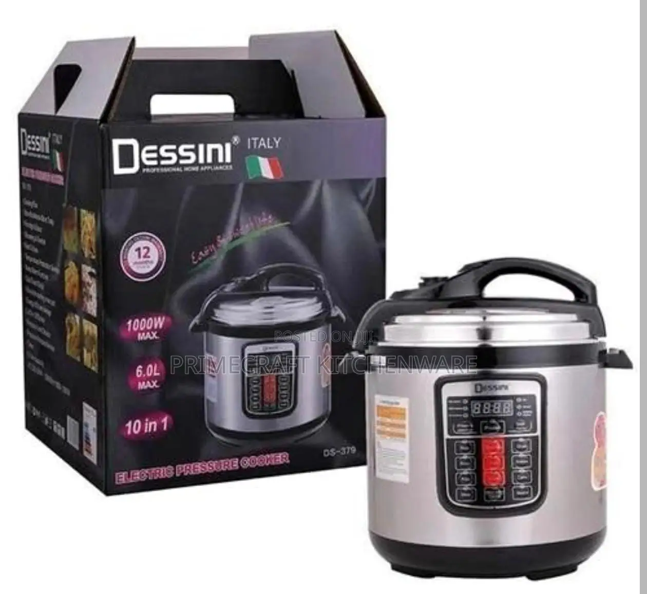 Dessini 6L Electric Pressure Cooker 10-in-1 – 1000W