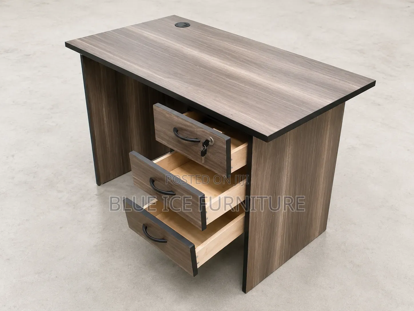 Compact Computer 3 Drawer Lockable Desk