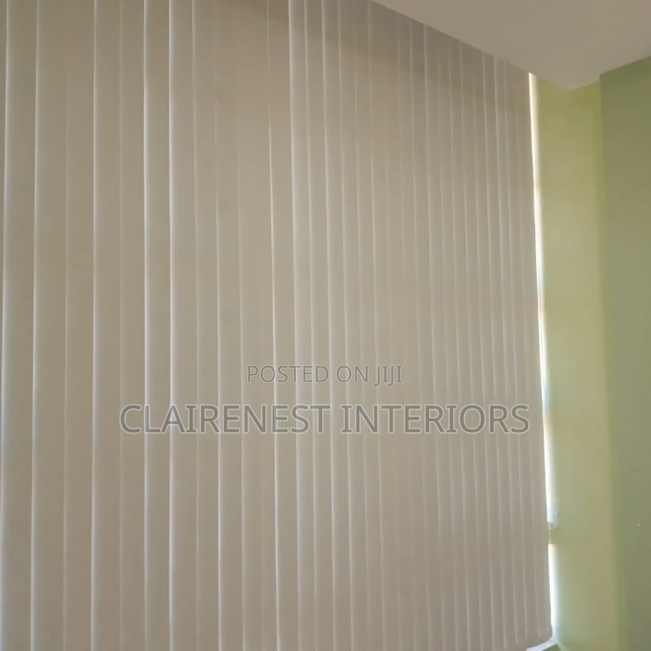 Purple and Beige Window Upgrades Vertical Blinds