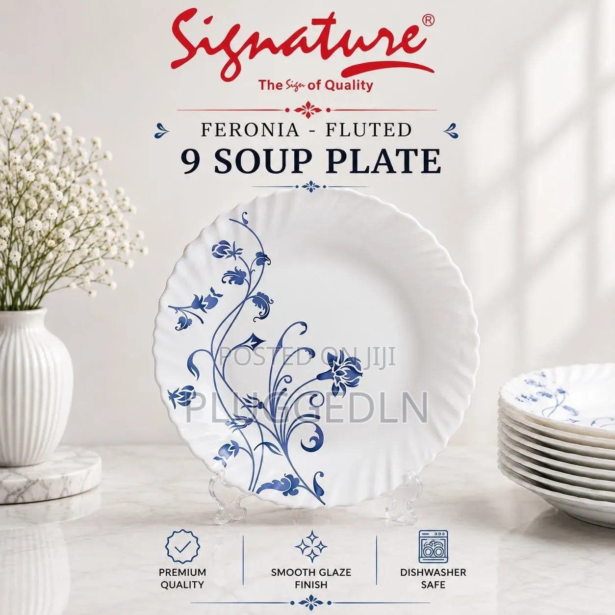 Signature Glass Full Plates 6 Sets Per Box