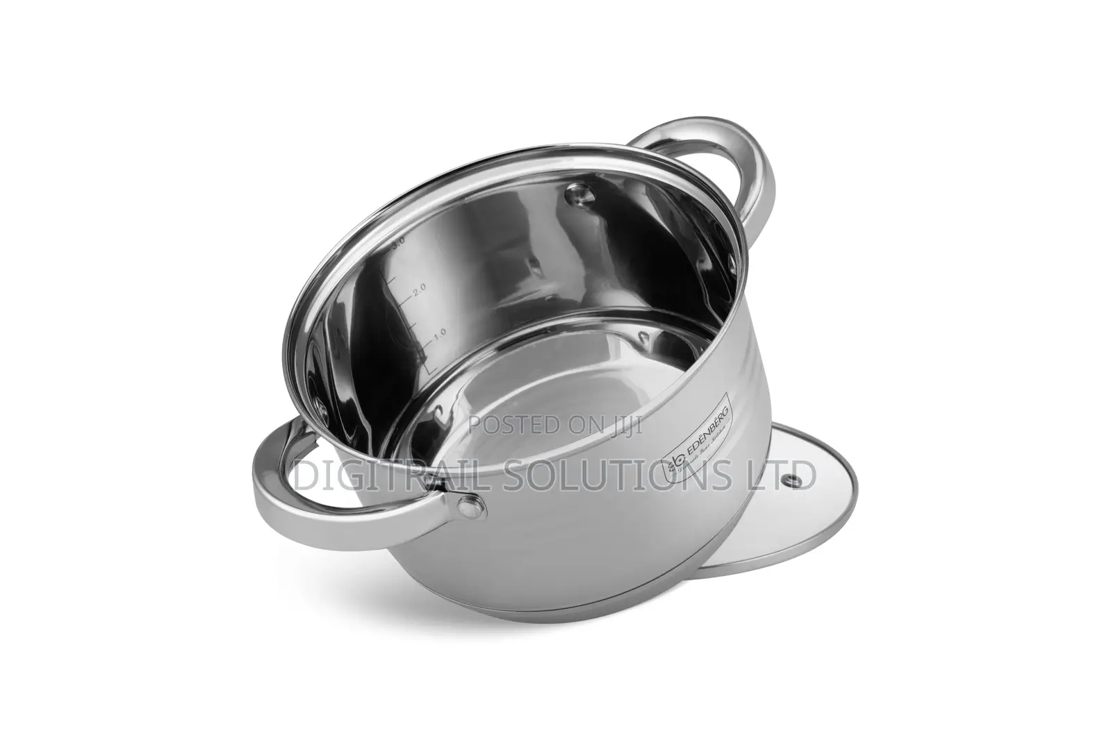 Edenberg 12PCS Stainless Steel Cookware Set With Marble Frypan