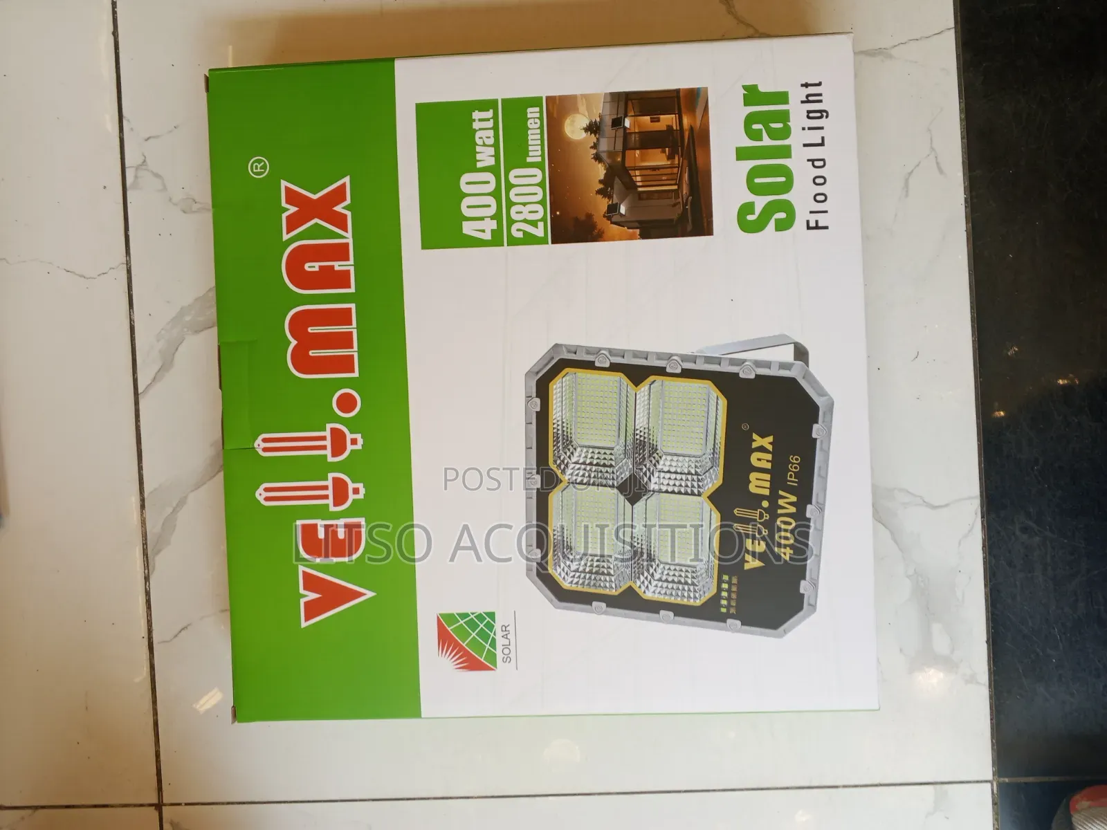 400W Solar LED Flood Light – IP66 Waterproof Outdoor Security Light