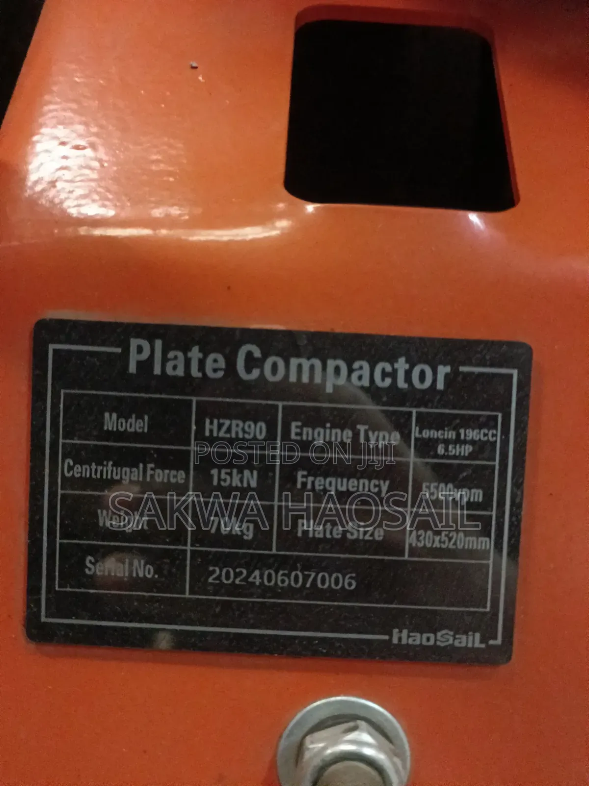 Haosail Plate Compactor