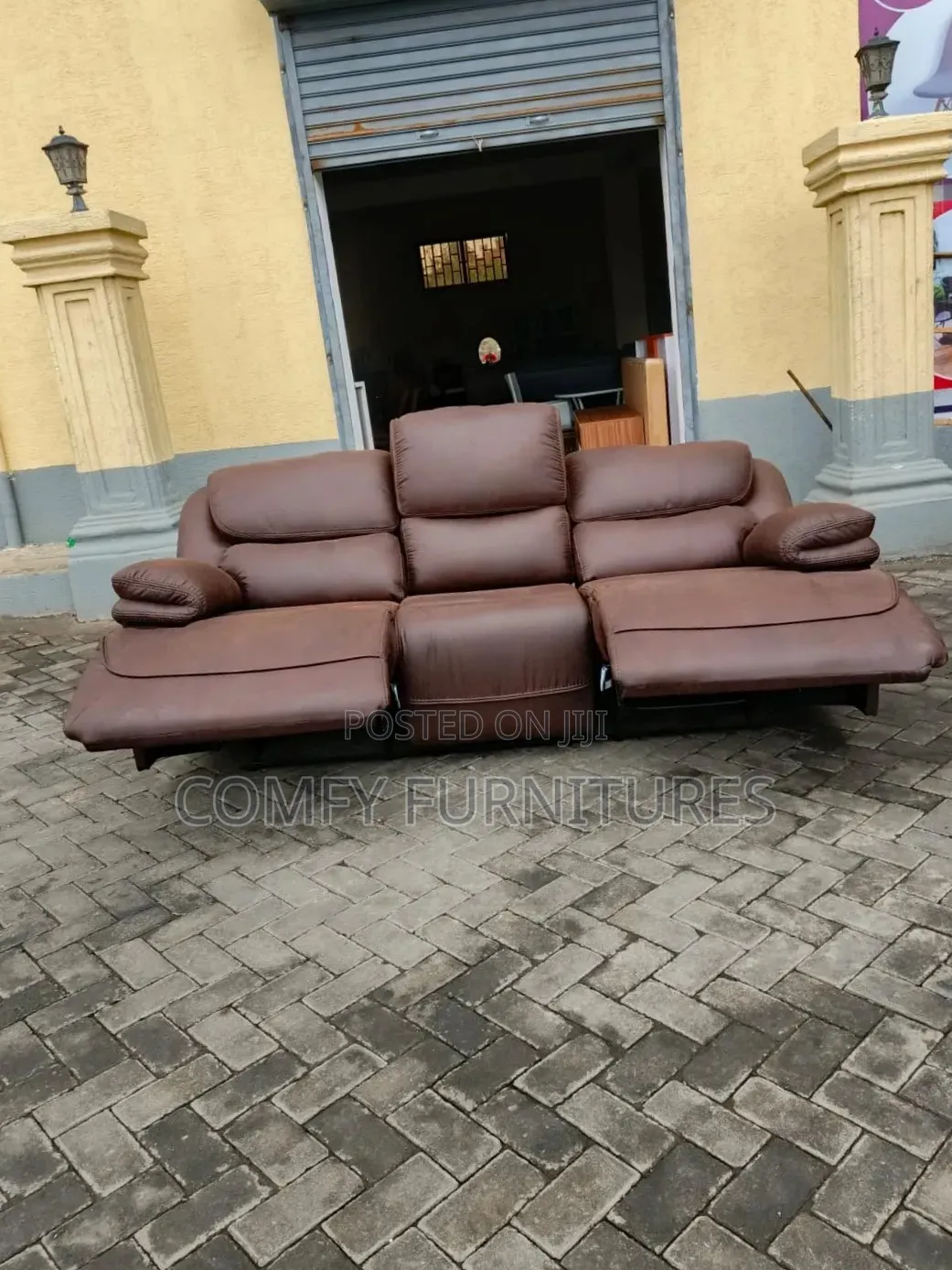 Brown 3 Seater Recliner