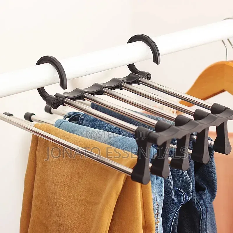 Stainless Steel 5 in 1 Trouser Hanger Space Saver