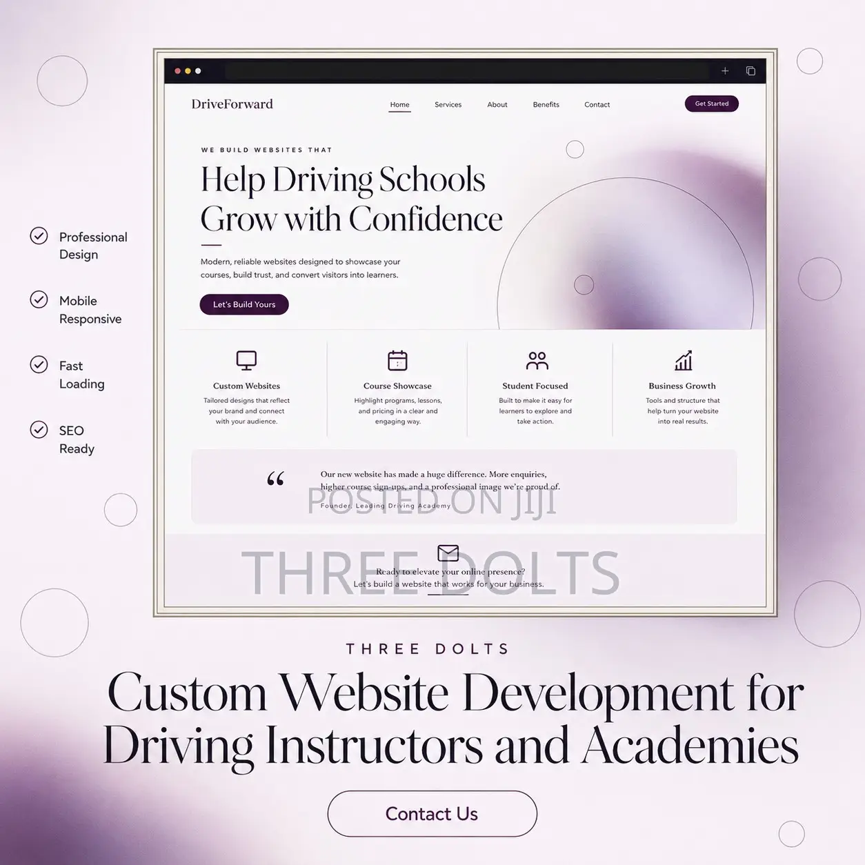 Custom Website Development for Driving Instructors and Academies
