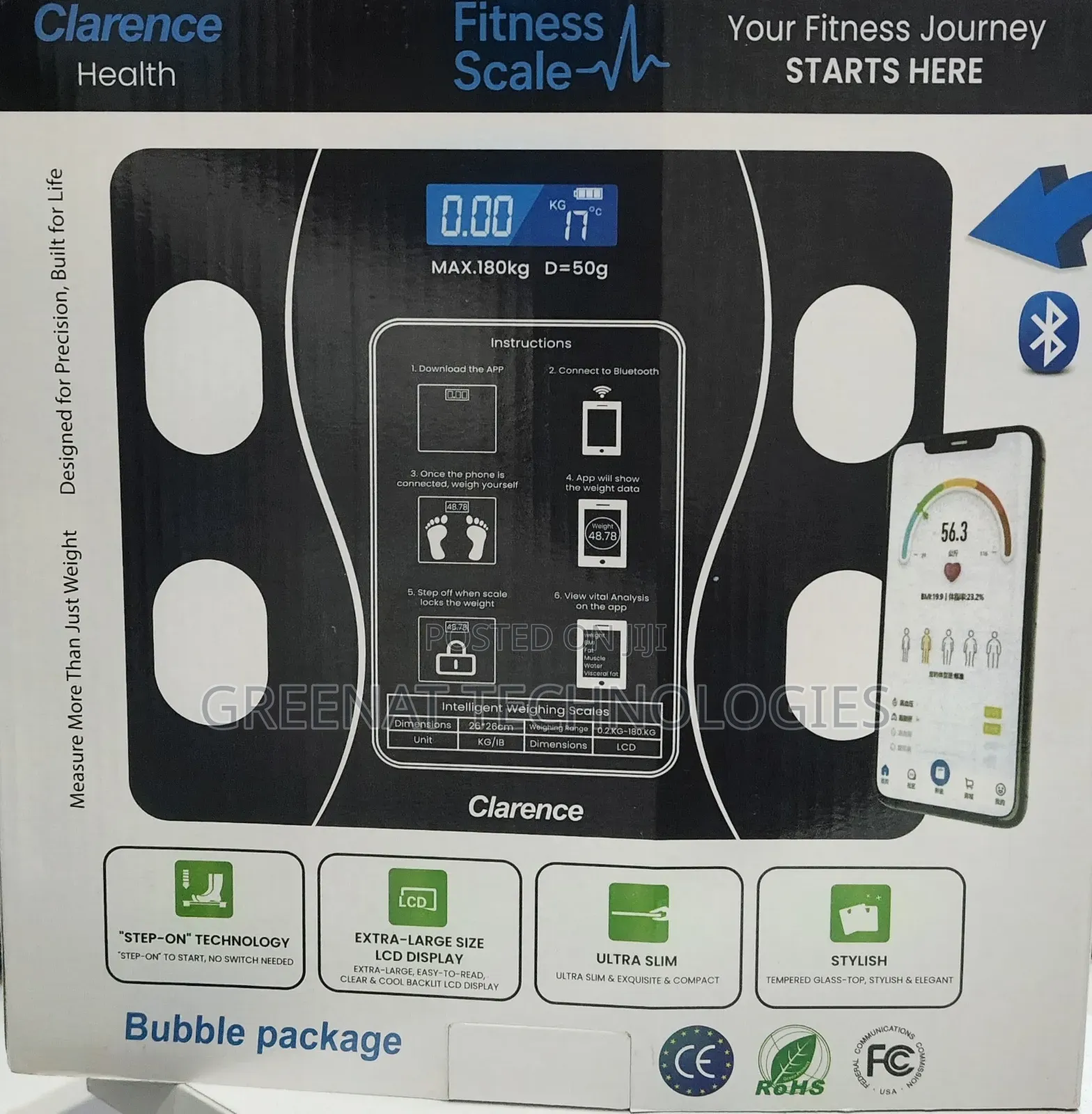 Clarence Fitness Scale Smart Bluetooth