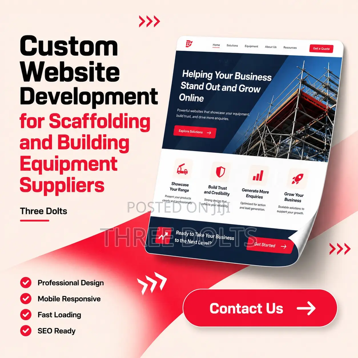 Website Development for Scaffolding and Building Equipment Suppliers
