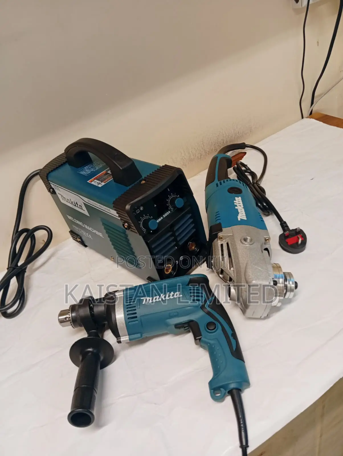 Makita 3+1 500A Inverter Welder + 230mm (9") Grinder + Impact Drill