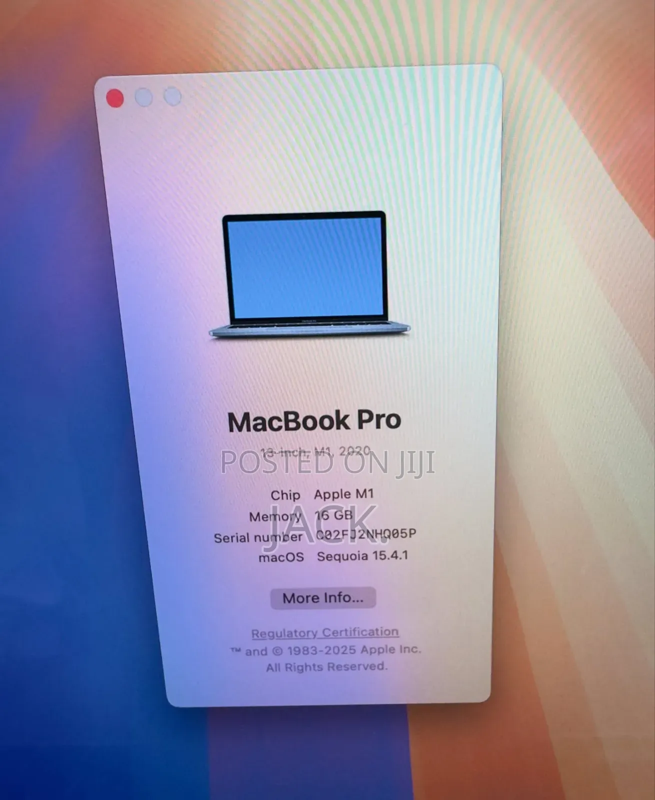 Laptop Apple MacBook Pro 2020 16GB Apple M1 SSD 1T